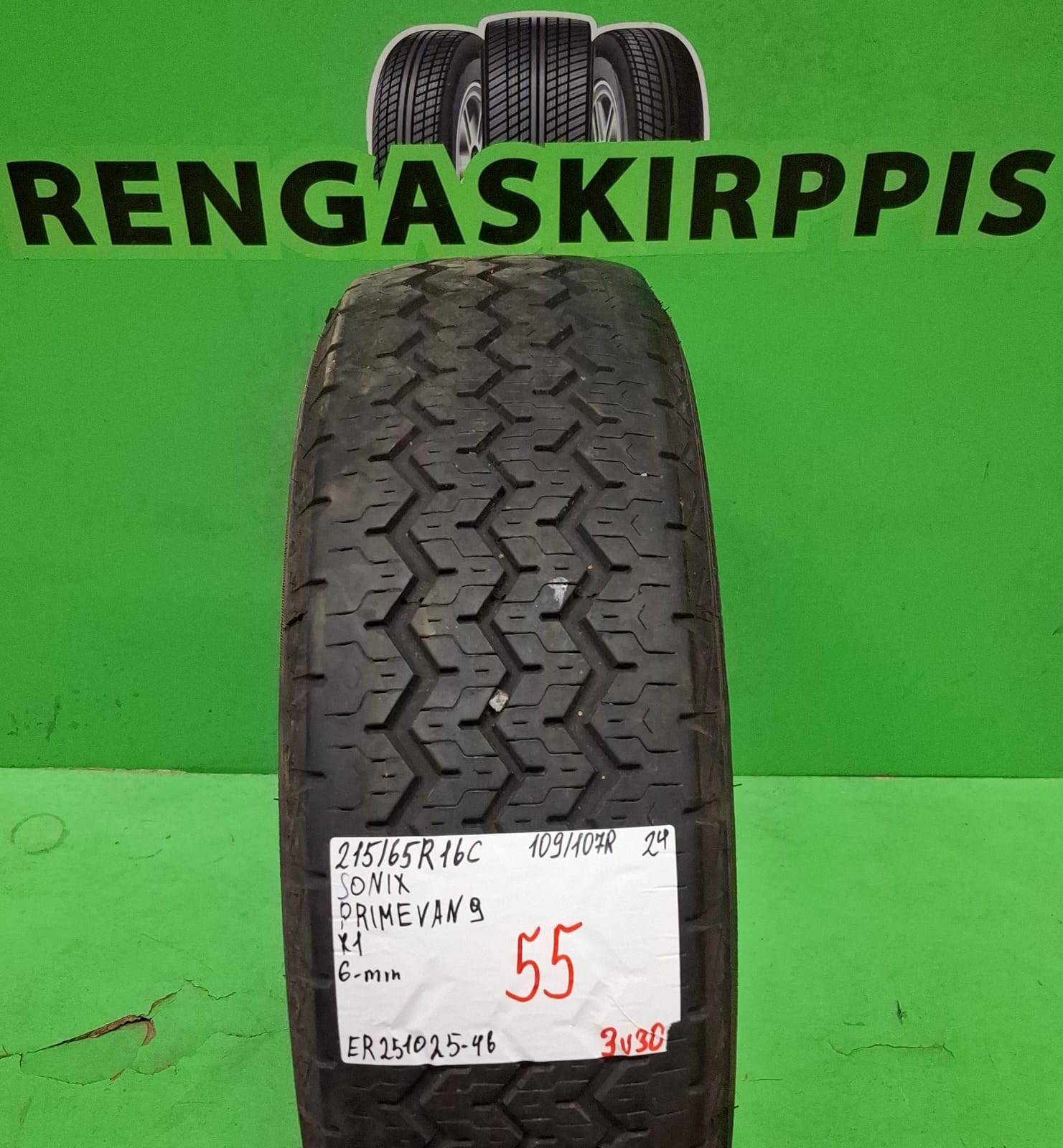 215/65R16C Sonix Primevan 9 109/107R kesä 6mm / 3V30