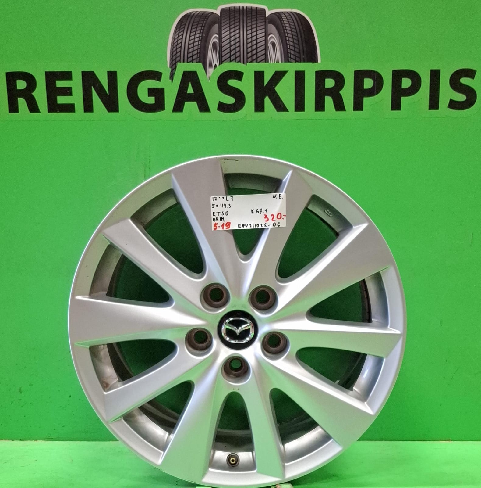 17" 5x114,3 ET50 KR67,1 L7" Oem / 5-19