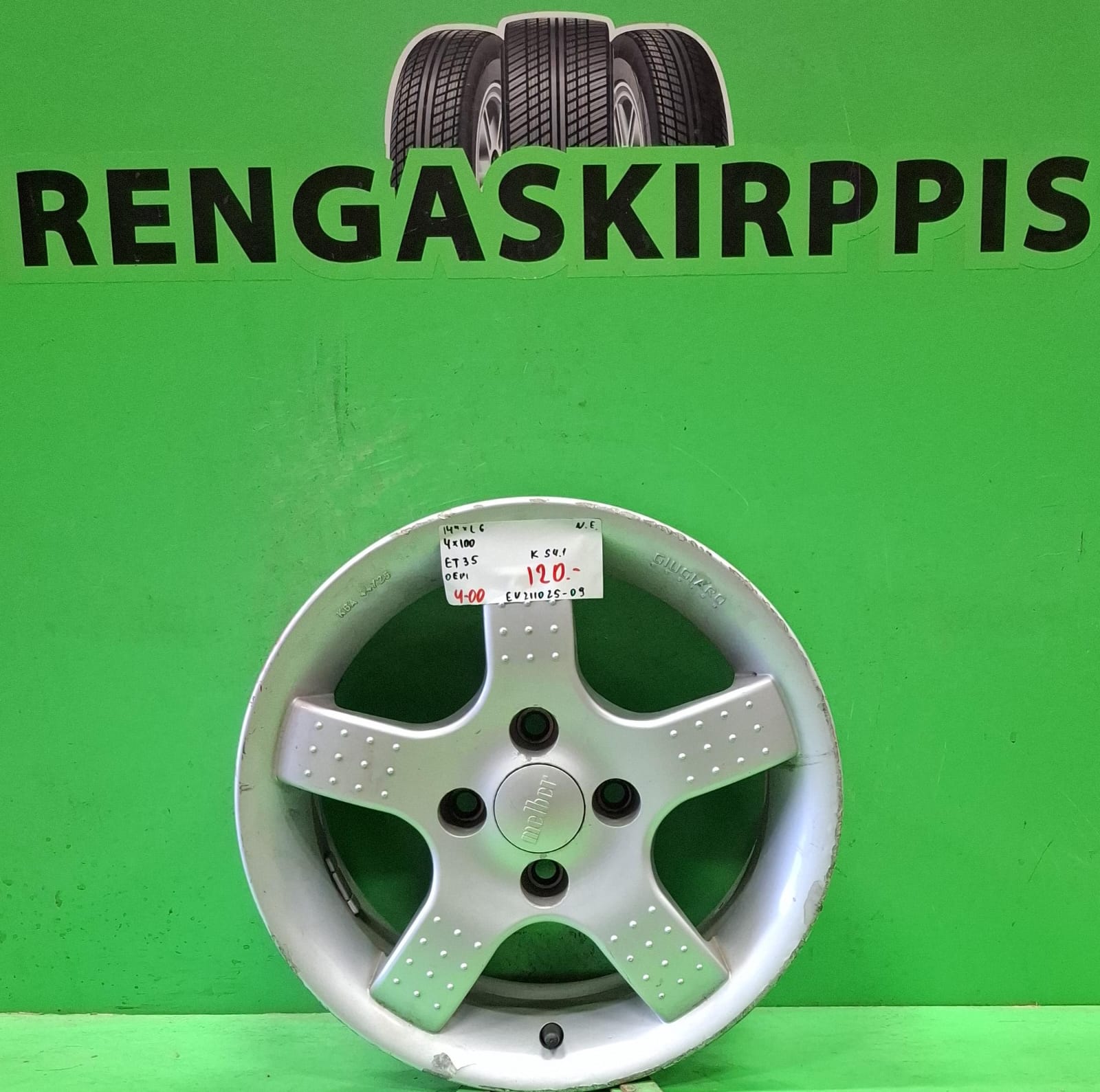 14" 4x100 ET35 KR54,1 L6" Oem / 4-00