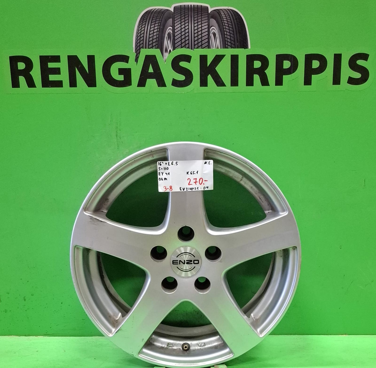 16" 5x110 ET41 KR65,1 L6,5" Oem / 3-8