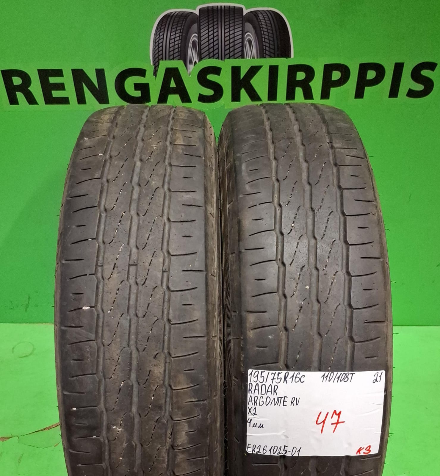 195/75R16C Radar Argonite RV 110/108T kesä 4mm / K3
