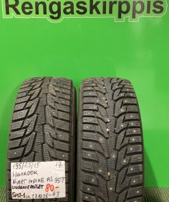195/65R15 Hankook Winter IPike RS 95T nasta uudenveroiset / 5V12-1