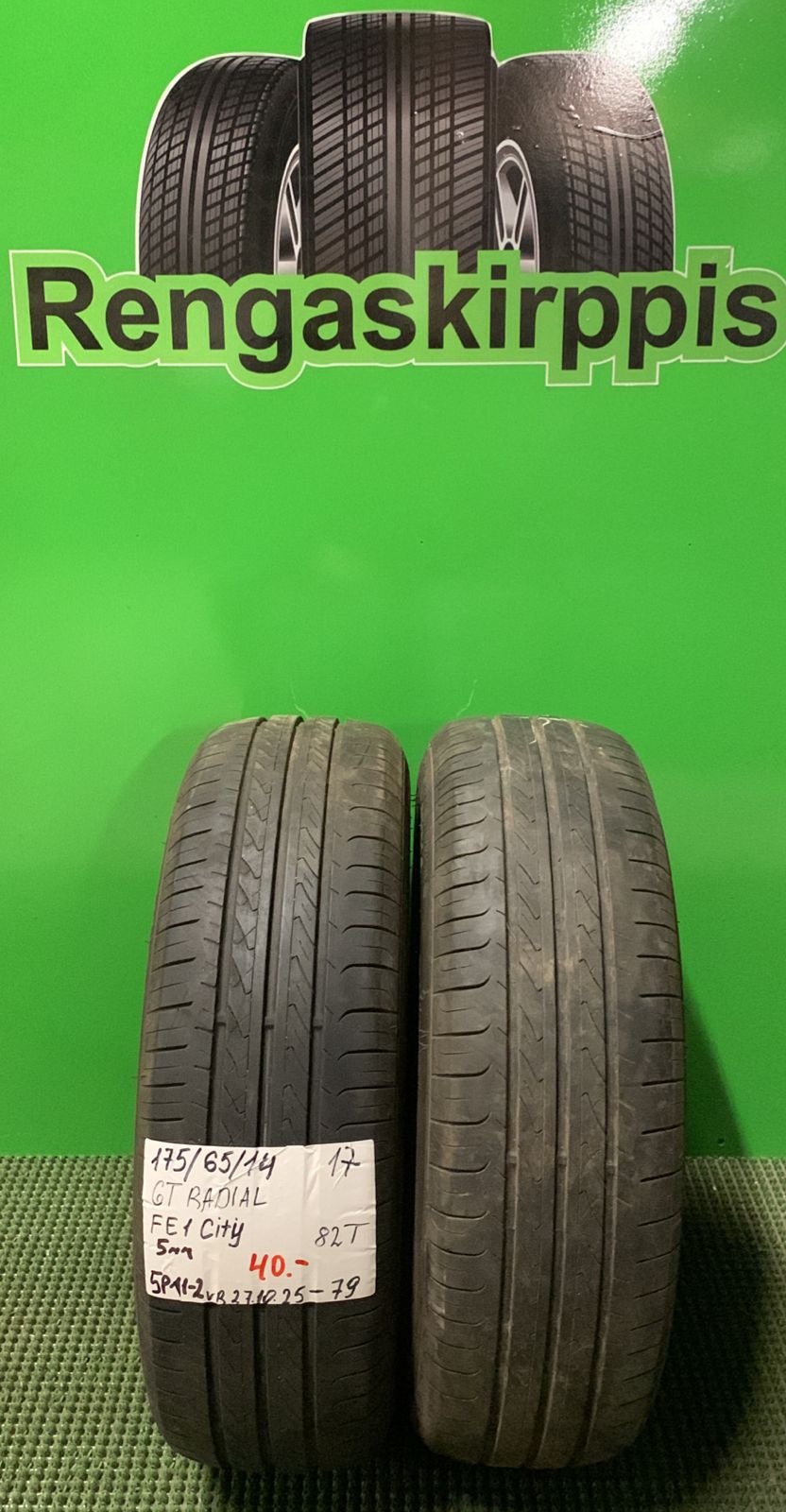 175/65R14 GT Radial FE1 City 82T kesä 5mm / 5P11-2