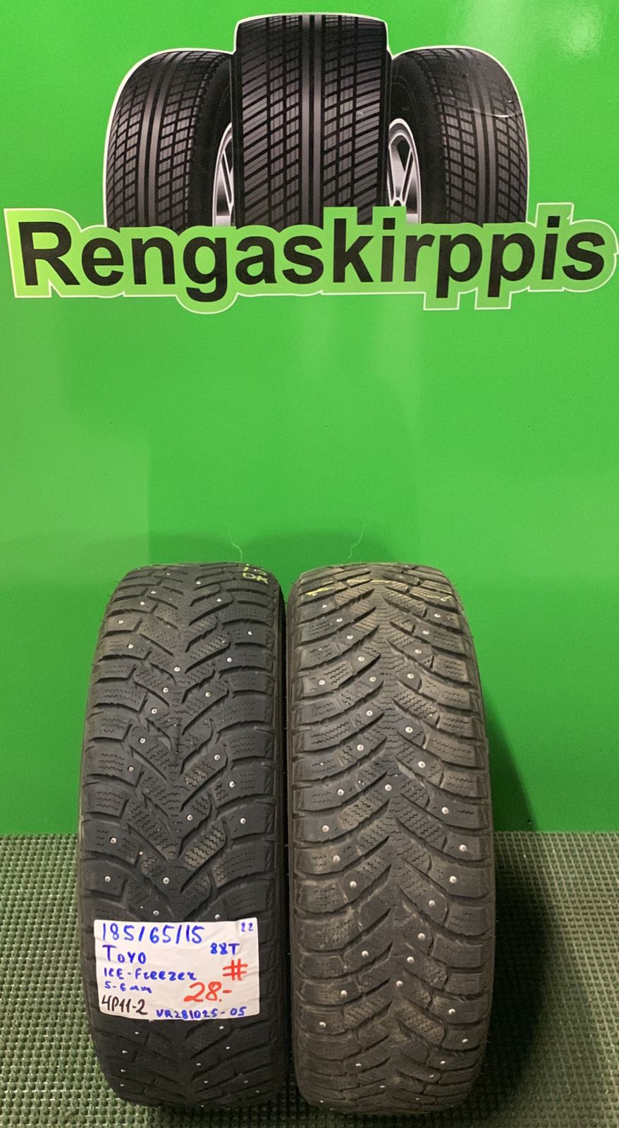 185/65R15 Toyo Ice Freezer 88T nasta 5-6mm # / 4P11-2