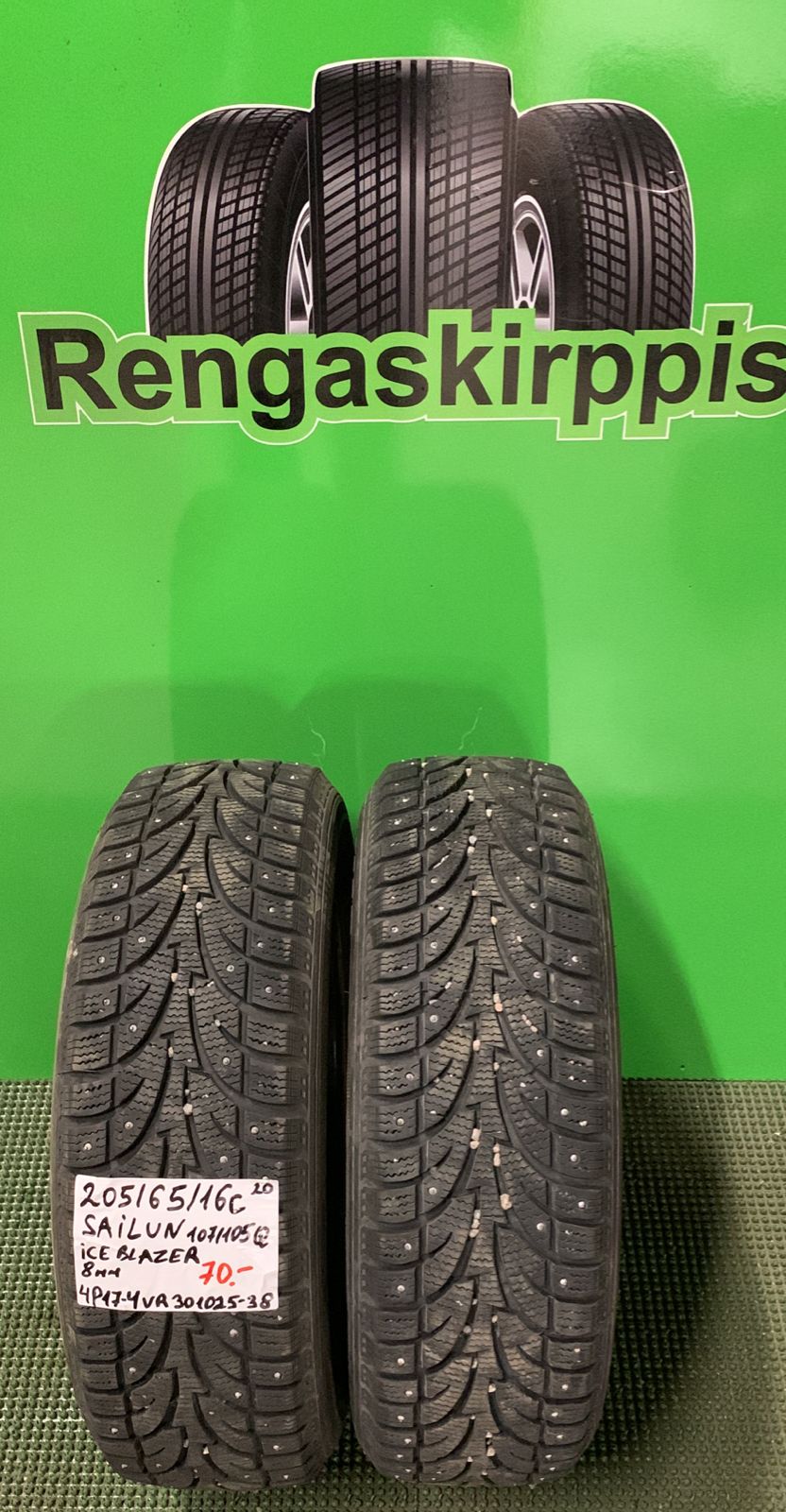 205/65R16C Sailun Ice Blazer 107/105Q nasta 8mm / 4P17-4