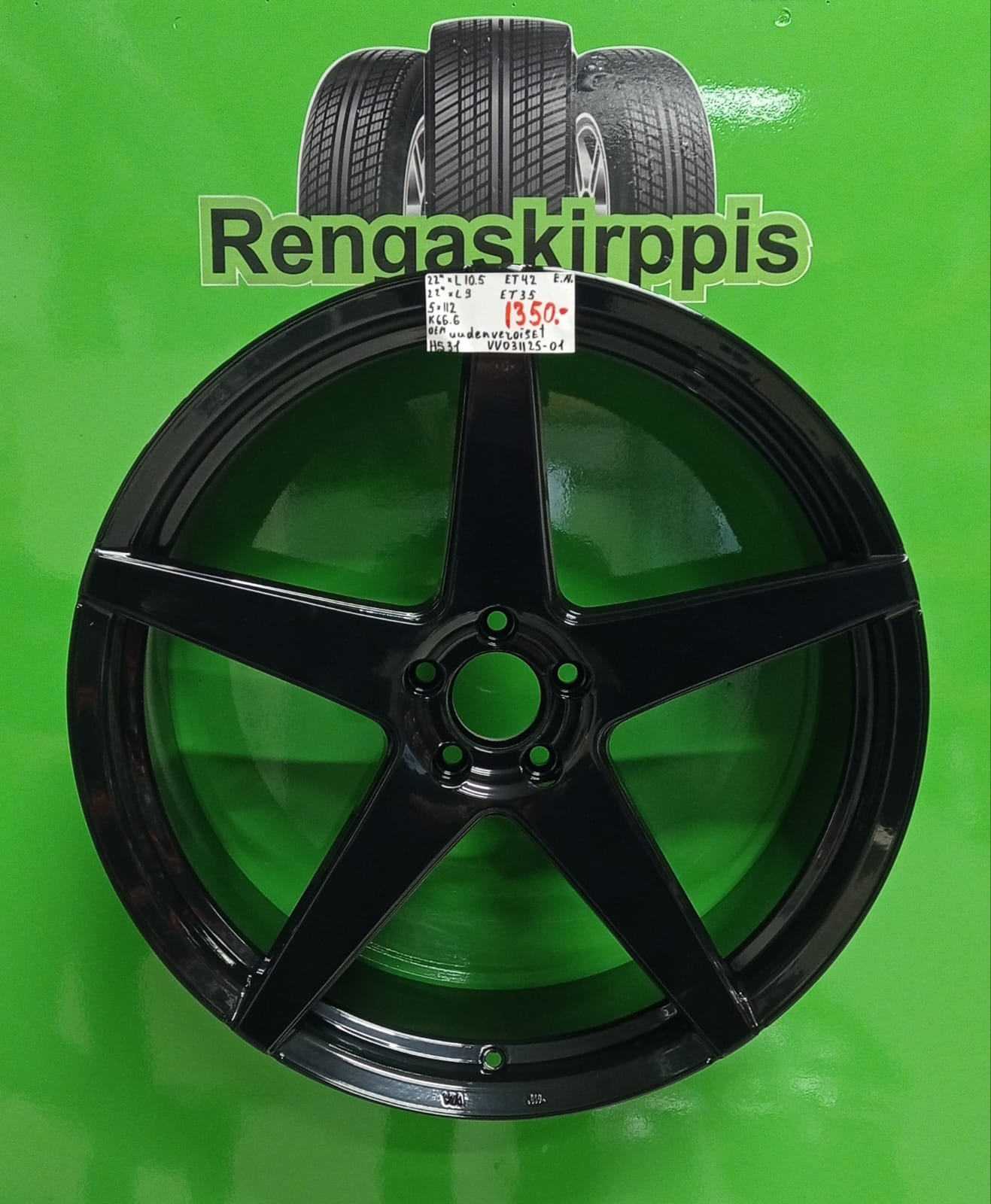 22" 5x112 ET35/42 KR66,6 L9"/10,5" Oem Uudenveroiset / H531