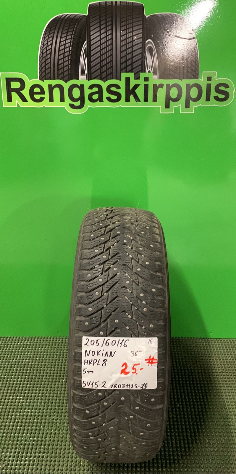 205/60R16 Nokian HKPL 8 95 nasta 5mm # / 5V15-2
