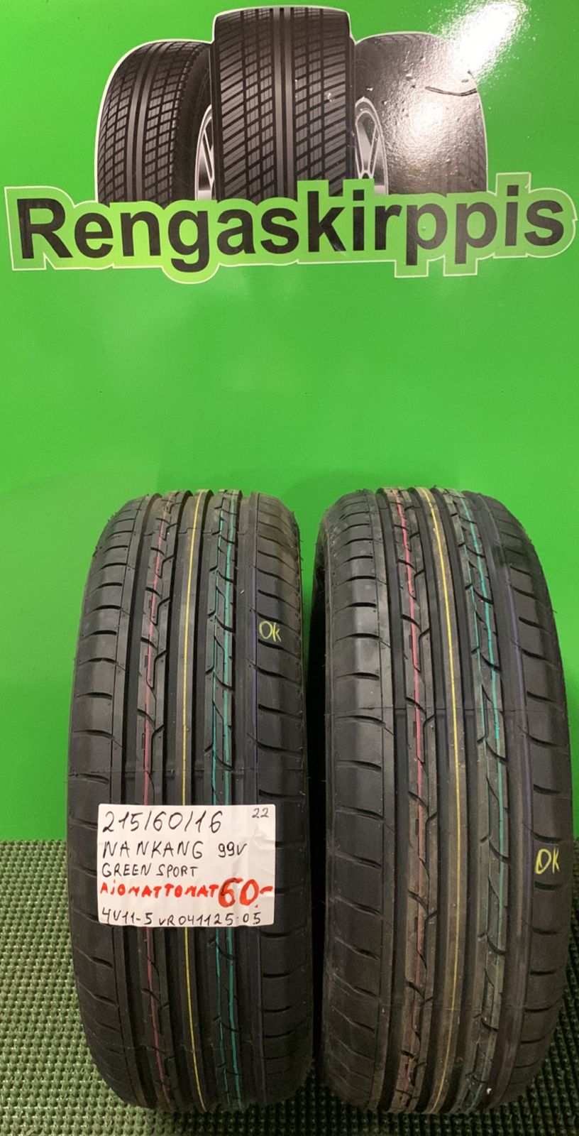 215/60R16 Nankang Green Sport 99V kesä ajamattomat / 4V11-5