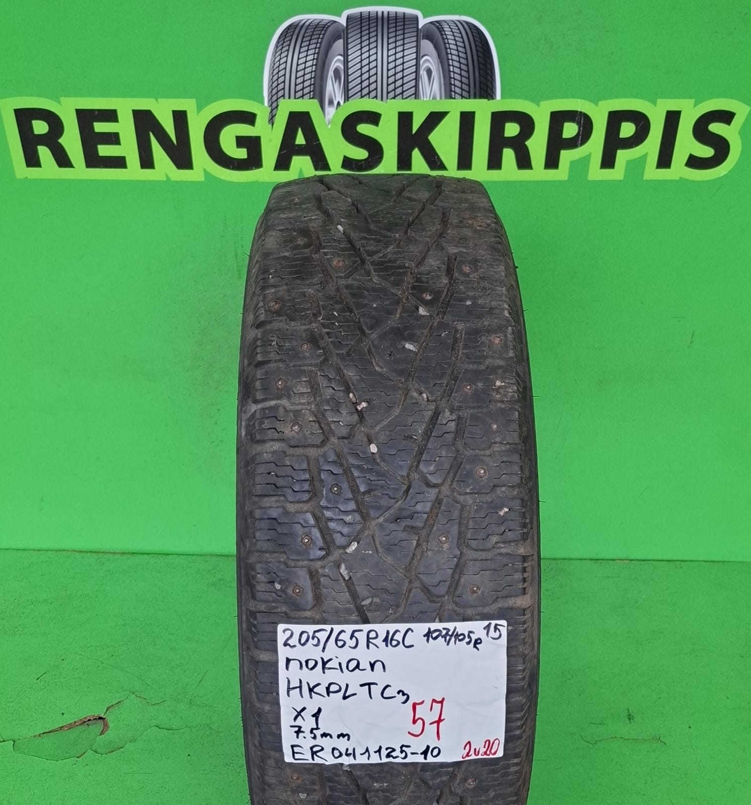 205/65R16C Nokian HKPL C3 107/105R nasta 7,6mm / 2V20