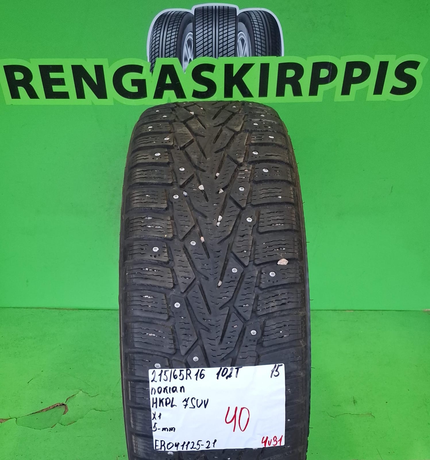 215/65R16 Nokian HKPL 7 Suv 102T nasta 5mm / 4V31