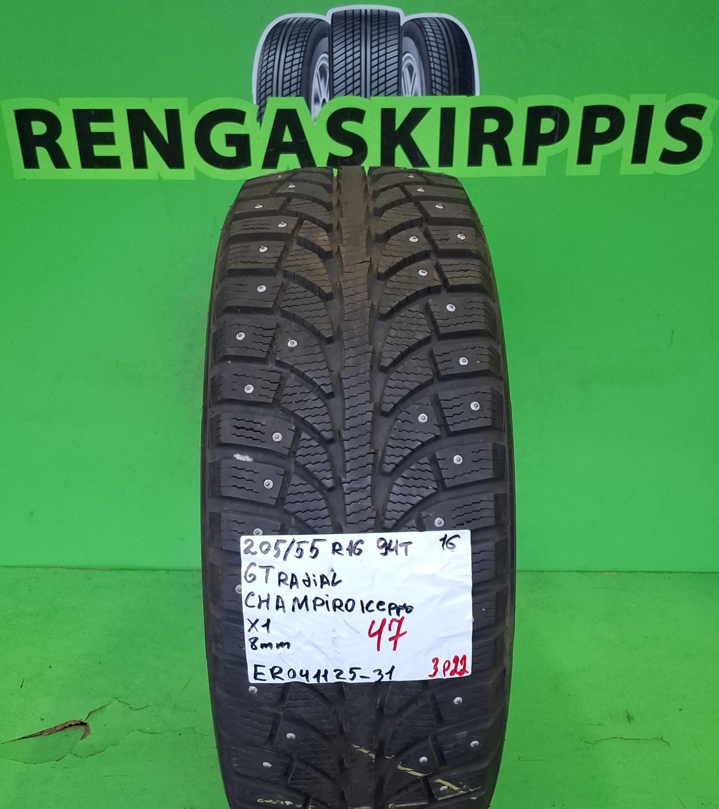 205/55R16 GT Radial Champiro Ice Pro 94T nasta 8mm / 3P22