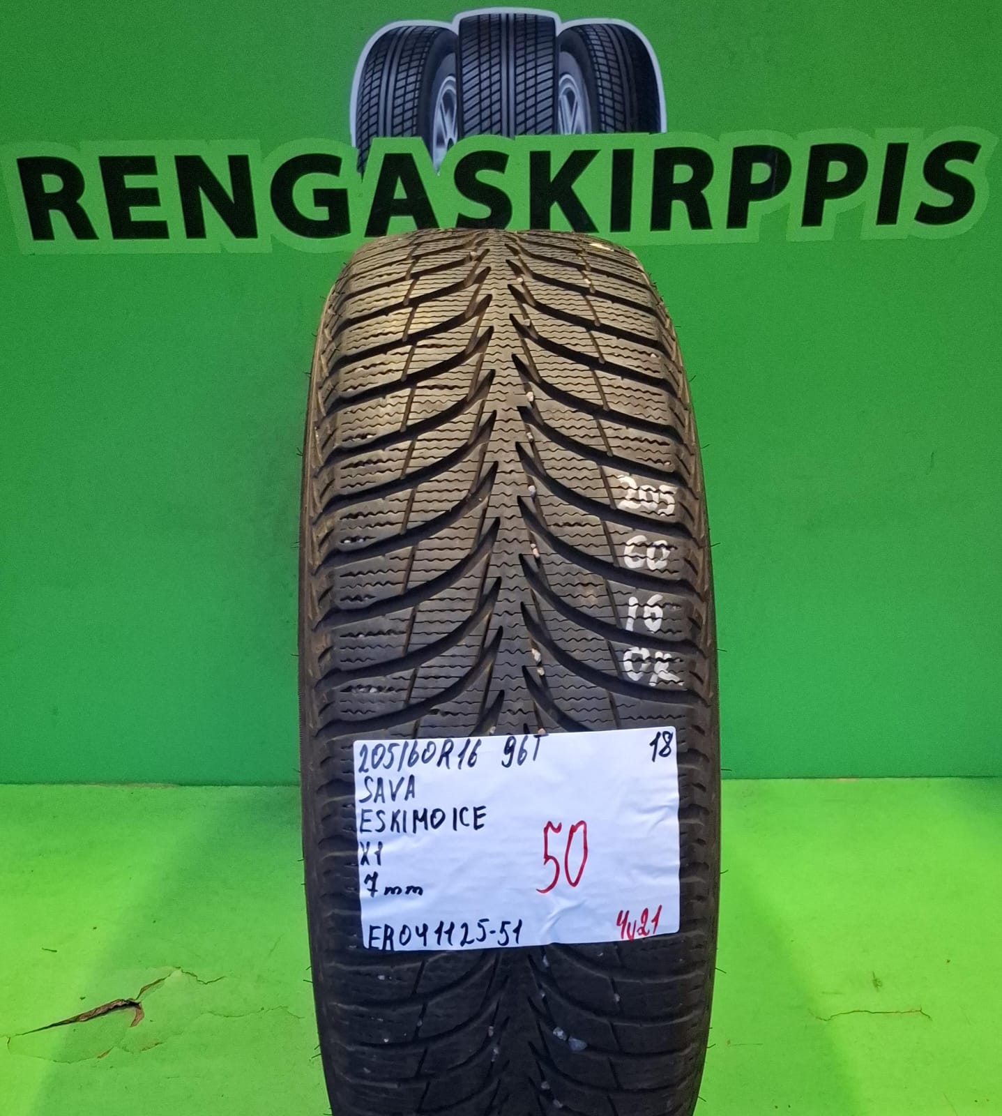 205/60R16 Sava Eskimo Ice 96T kitka 7mm / 4V21