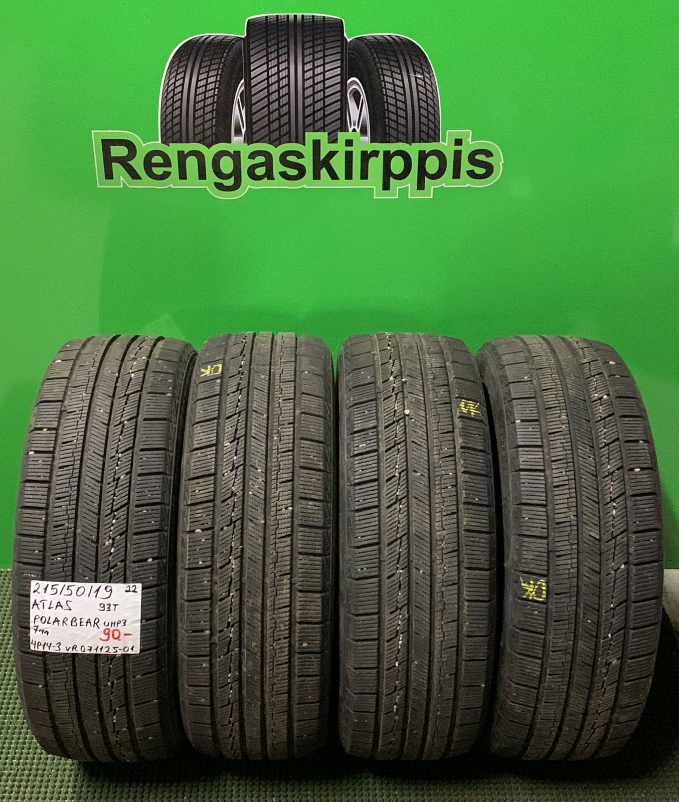 215/50R19 Atlas Polarbear UHP 3 93T kitka 7mm / 4P14-3