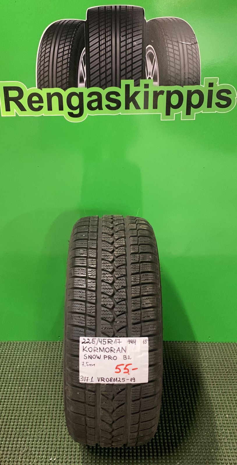 225/45R17 Kormoran Snow Pro B2 94H kitka 7,5mm / 3V7-1