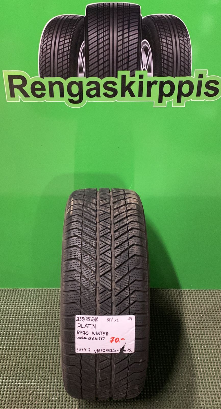 235/45R18 Platin RP70 Winter 98V XL kitka uudenveroiset / 3V14-2