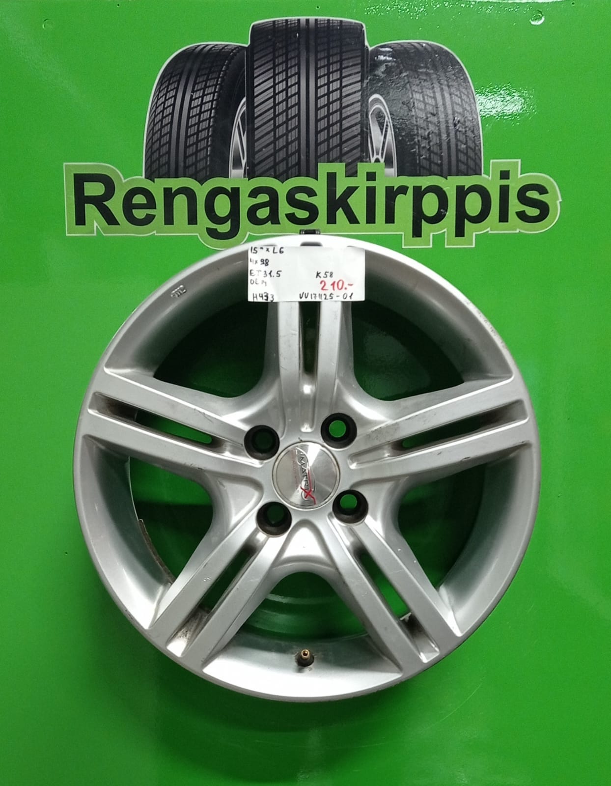 15" 4x98 ET31,5 KR58 L6" Oem / H433