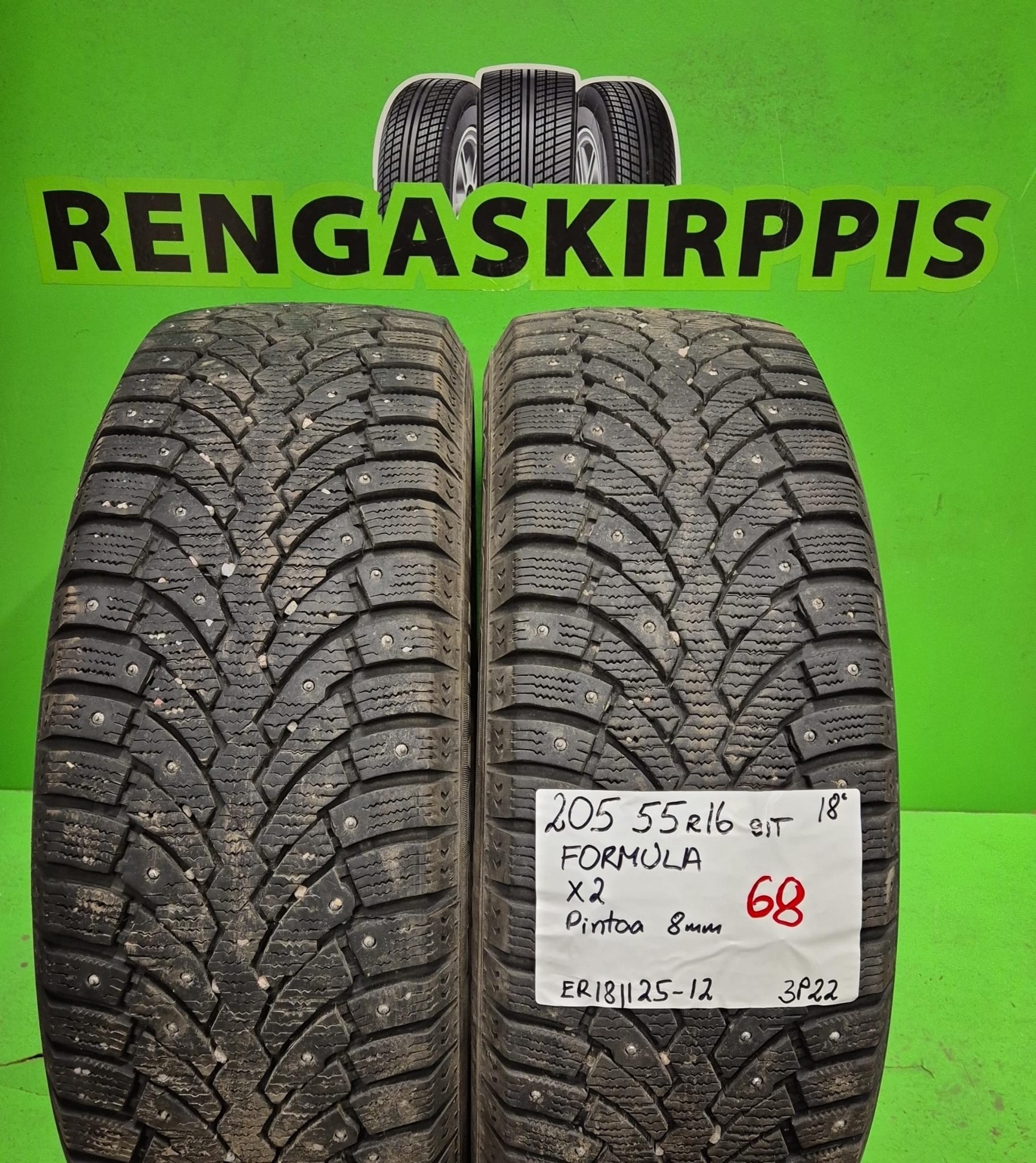 205/55R16 Formula 91T nasta 8mm / 3P22