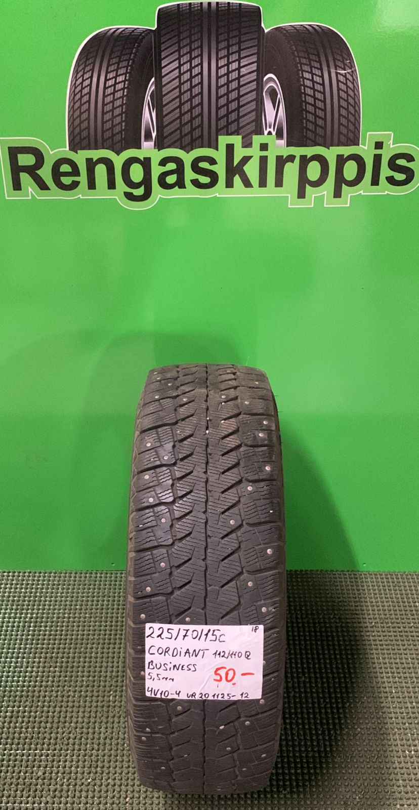 225/70R15C Cordiant Business 112/110Q nasta 5,5mm / 4V10-4