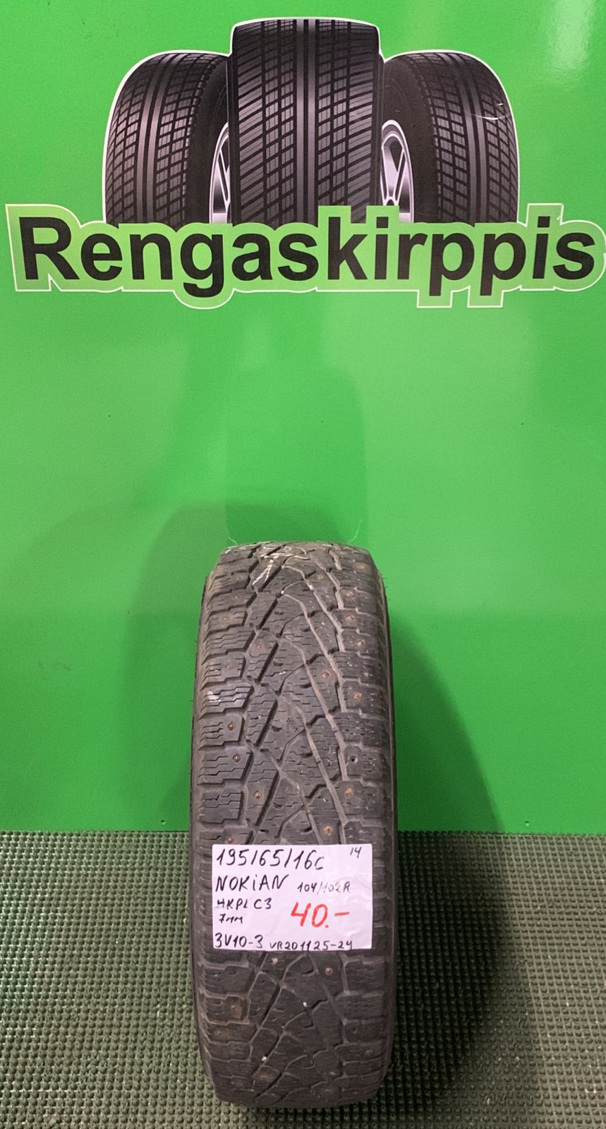 195/65R16C Nokian HKPL C3 104/102R nasta 7mm / 3V10-3