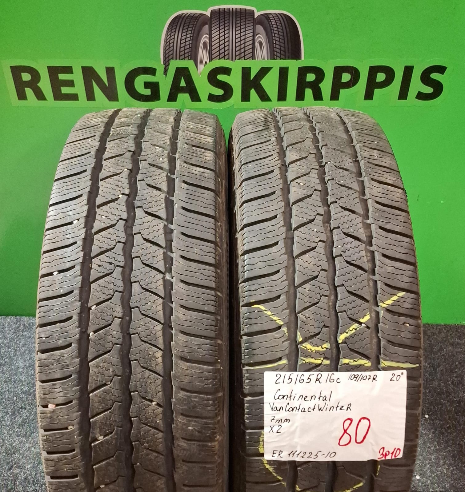 215/65R16C Continental VanContact Winter 109/107R kitka 7mm / 3P10