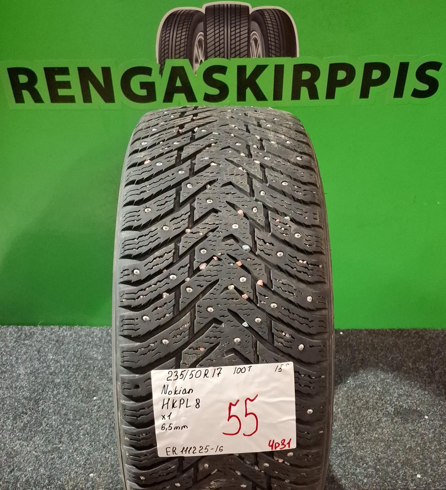 235/50R17 Nokian HKPL 8 100T nasta 6,5mm / 4P31