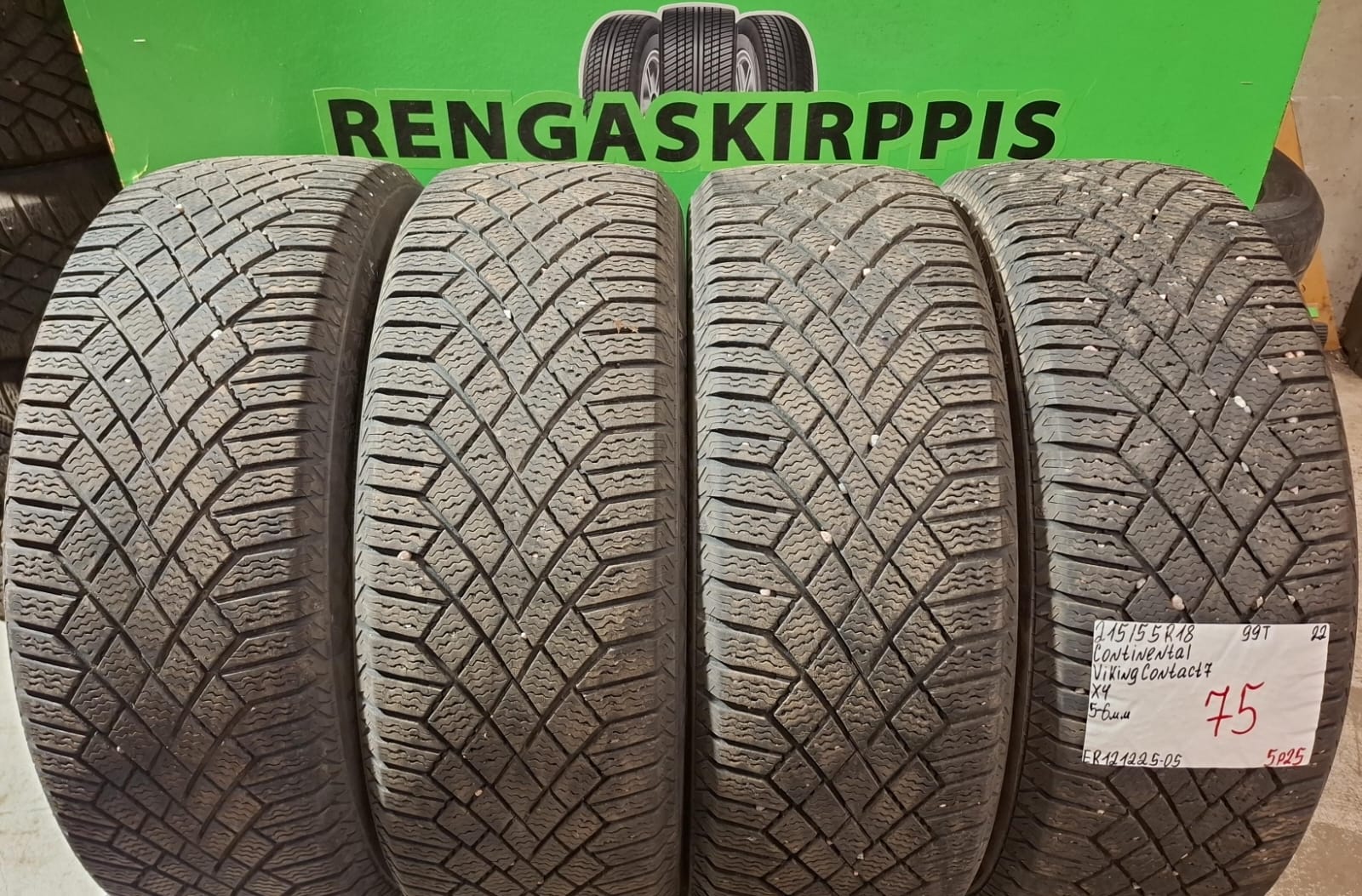 215/55R18 Continental VikingContact 7 99T kitka 5-6mm / 5P25