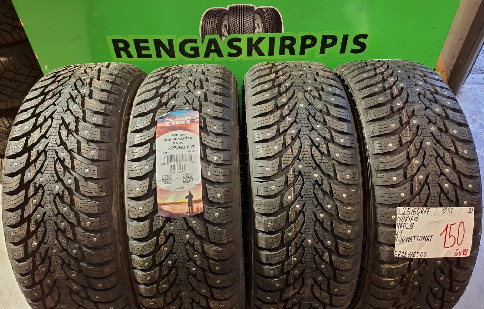 225/60R17 Nokian HKPL 9 103T nasta ajamattomat / 5V42