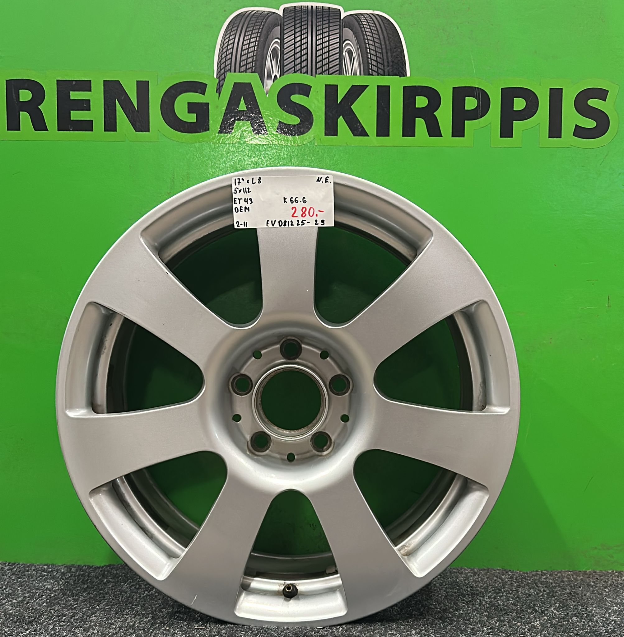 17" 5x112 ET43 KR66,6 L8" Oem / 2-11