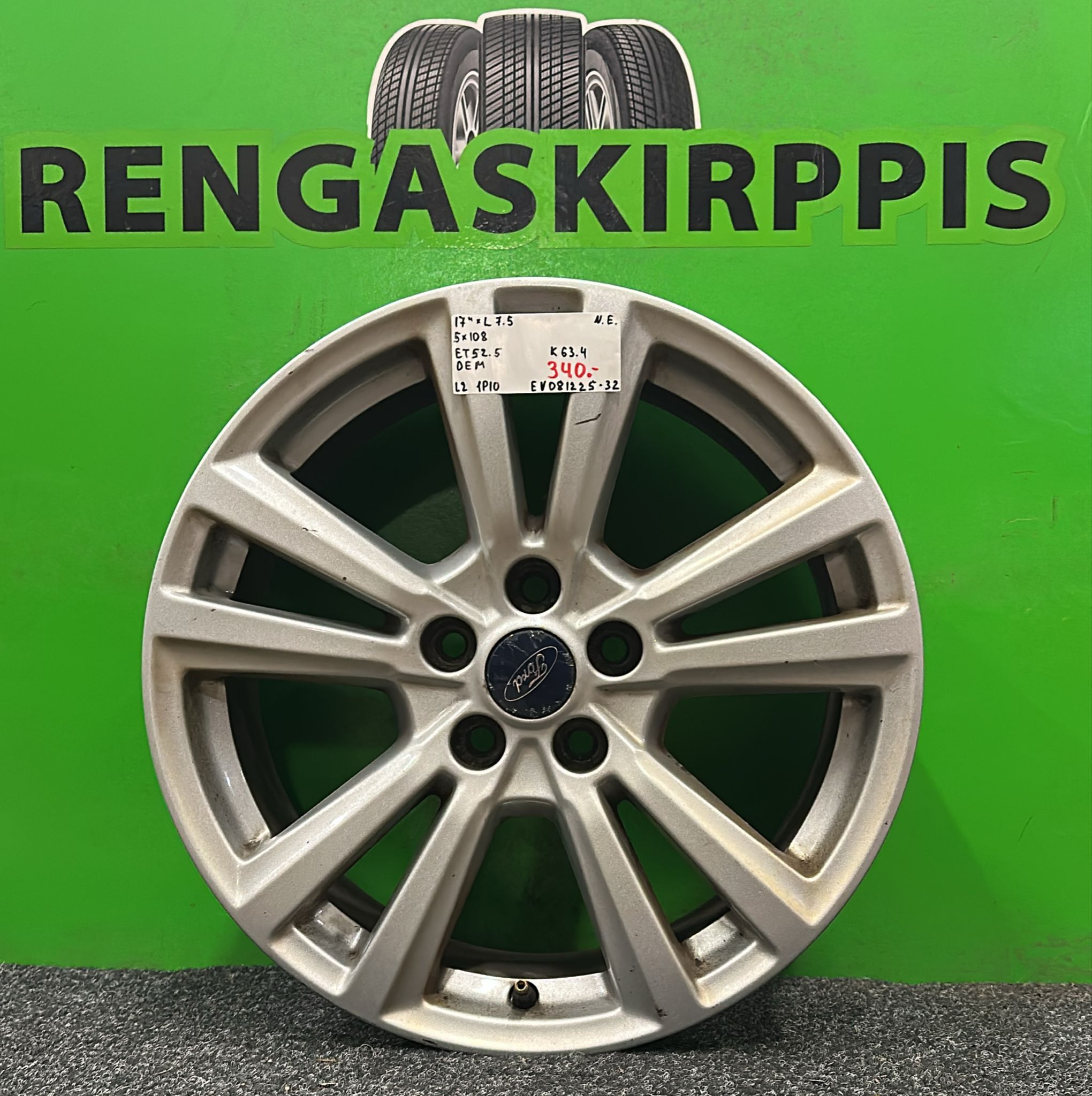 17" 5x108 ET52,5 KR63,4 L7,5 Oem / L2 1P10