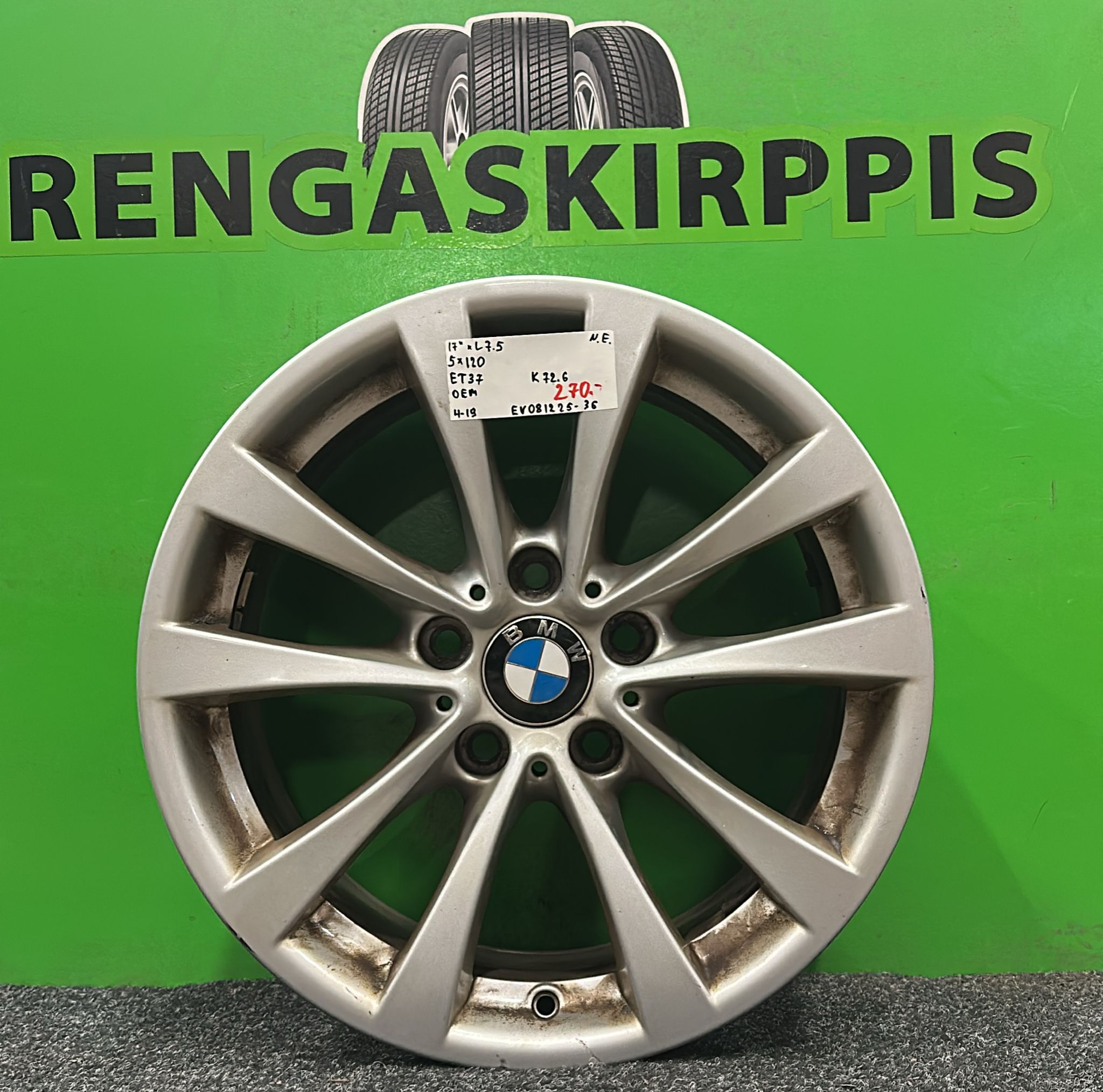 17" 5x120 ET37 KR72,6 L7,5" Oem