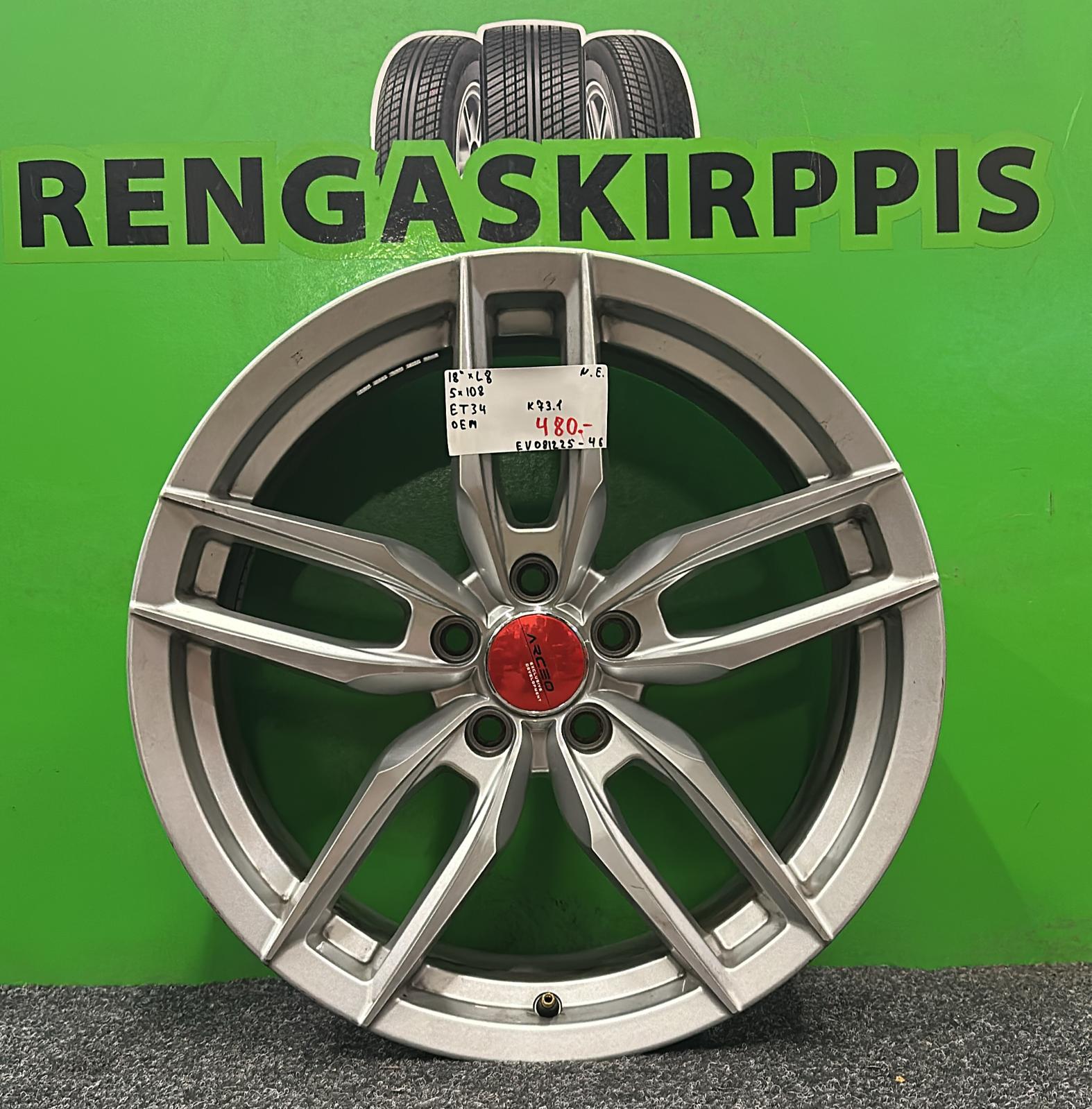 18" 5x108 ET34 KR73,1 L8" Oem