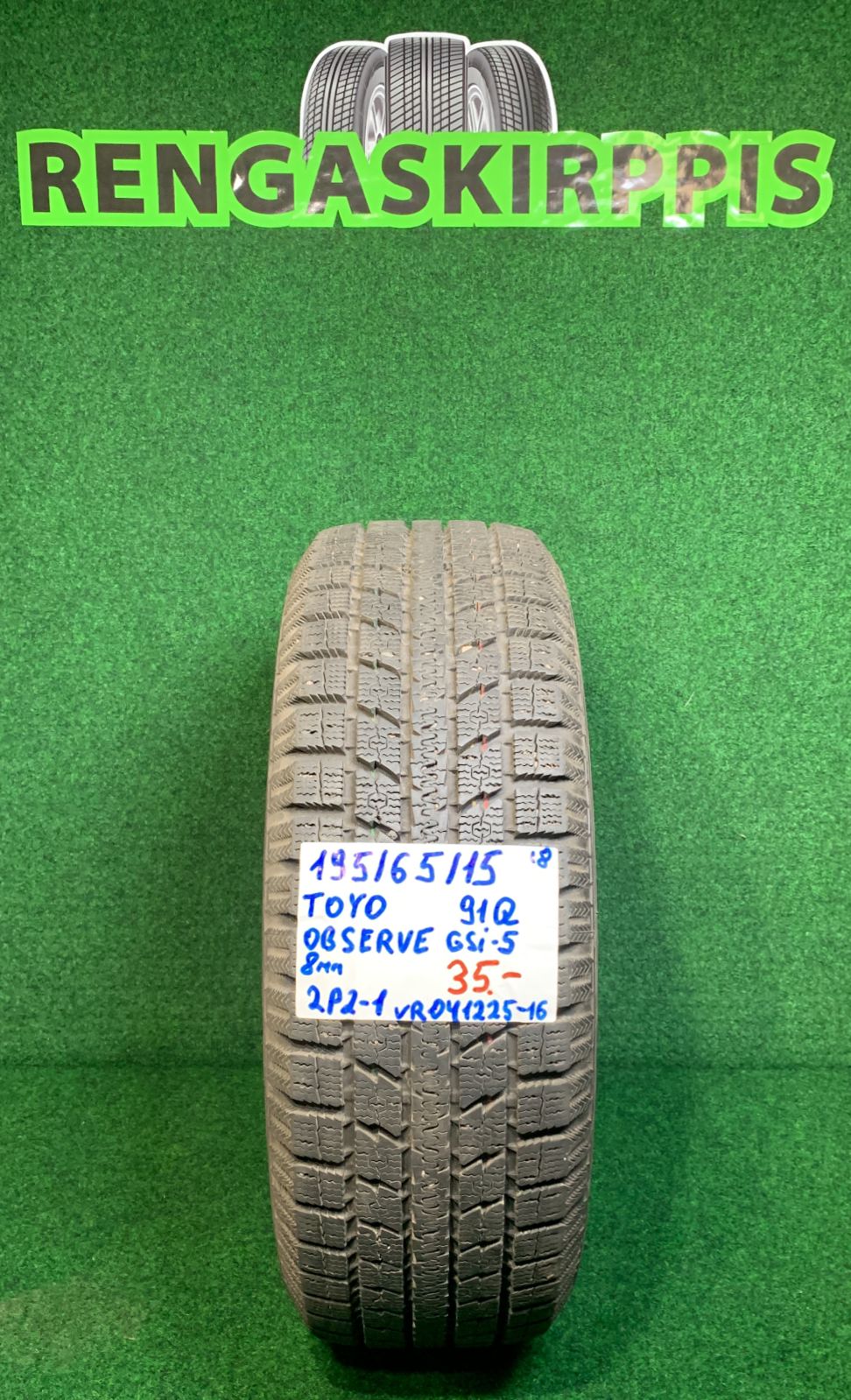 195/65R15 Toyo Observe GSi5 91Q kitka 8mm / 2P2-1
