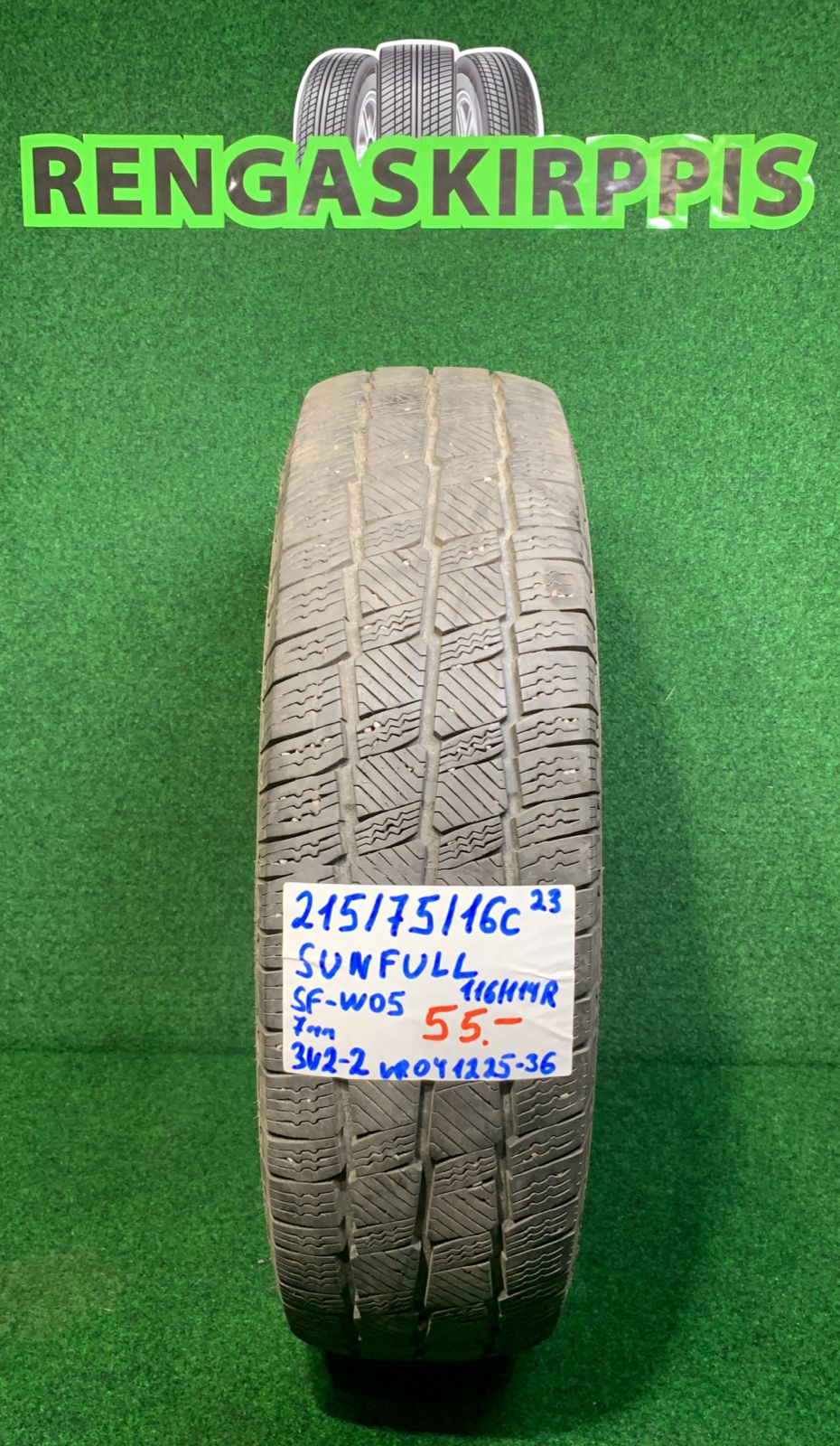215/75R16C Sunfull SF-W05 116/114R kitka 7mm / 3V2-2