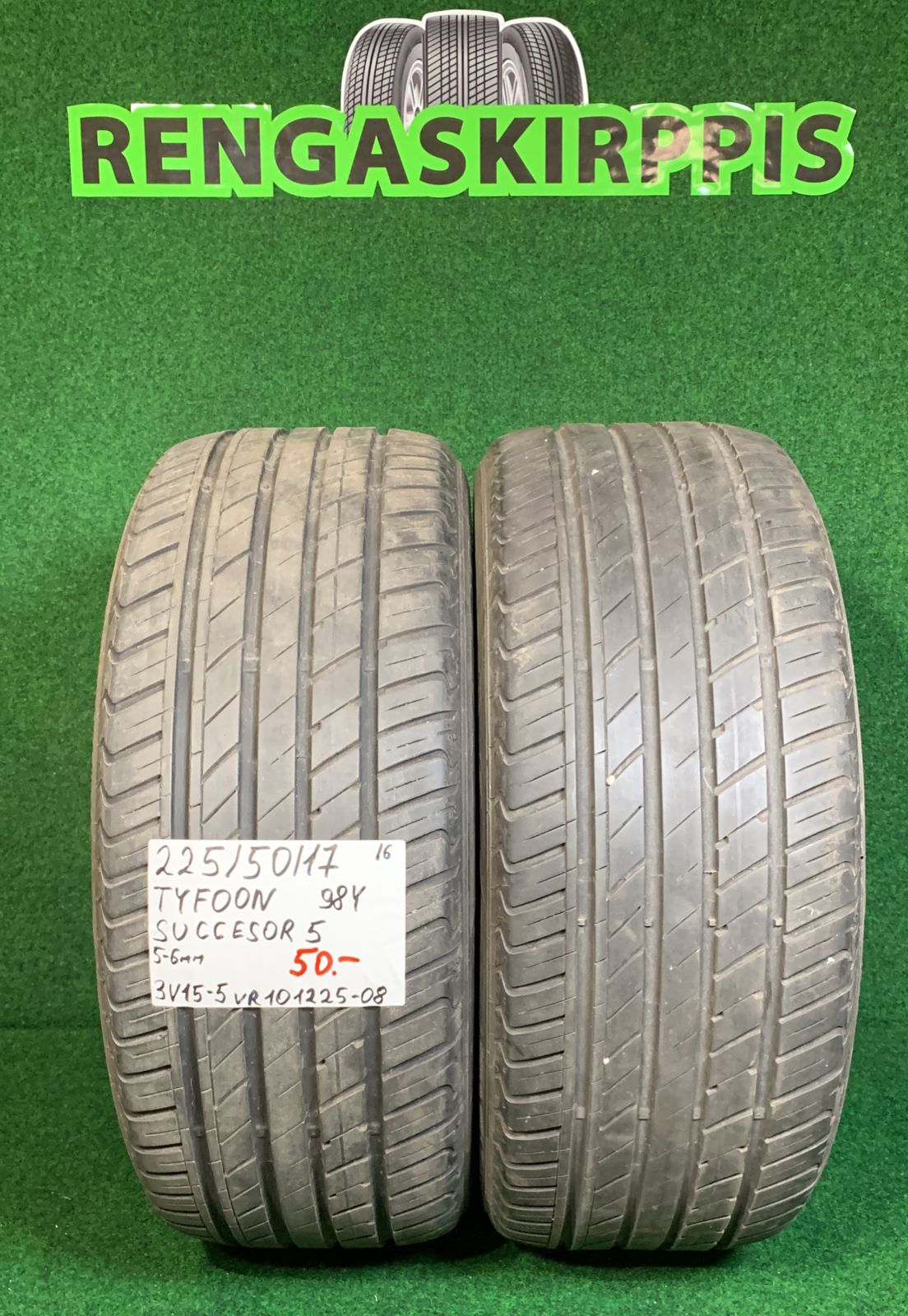 225/50R17 Tyfoon Succesor 5 98Y kesä 5-6mm / 3V15-5