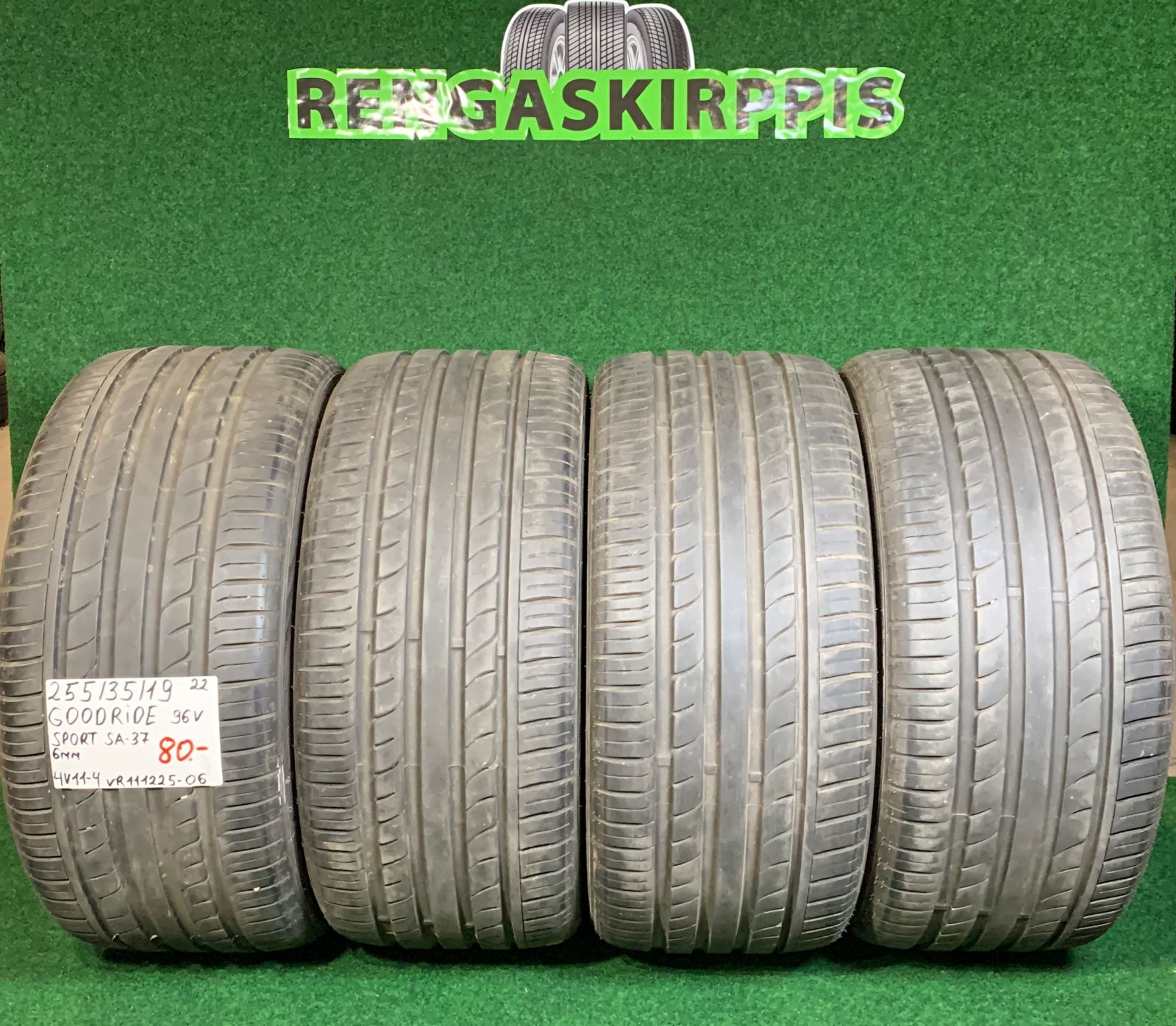 255/35R19 Goodride Sport SA37 96V kesä 6mm / 4V11-4