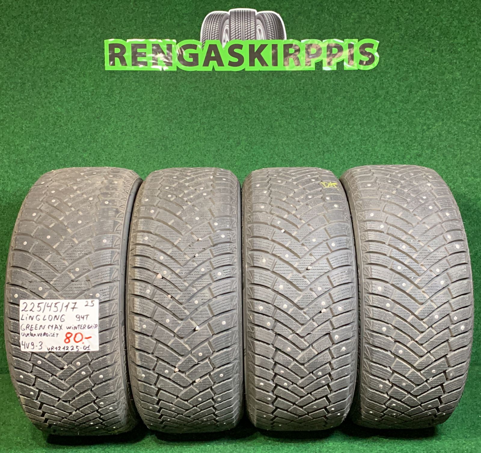 225/45R17 LingLong GreenMax Winter Grip 94T nasta uudenveroiset / 4V9-3
