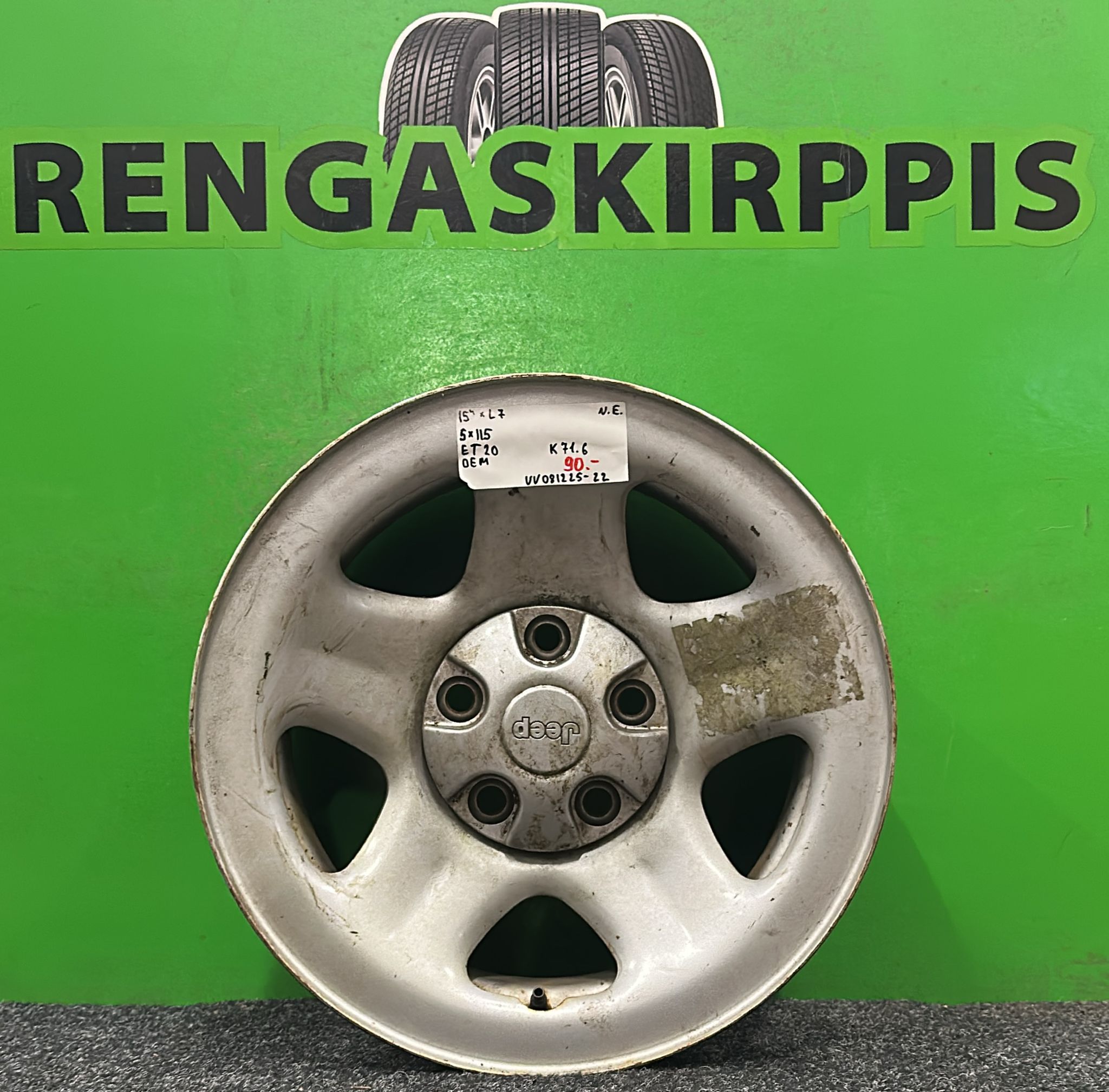 15" 5x115 ET20 KR71,6 L7" Oem