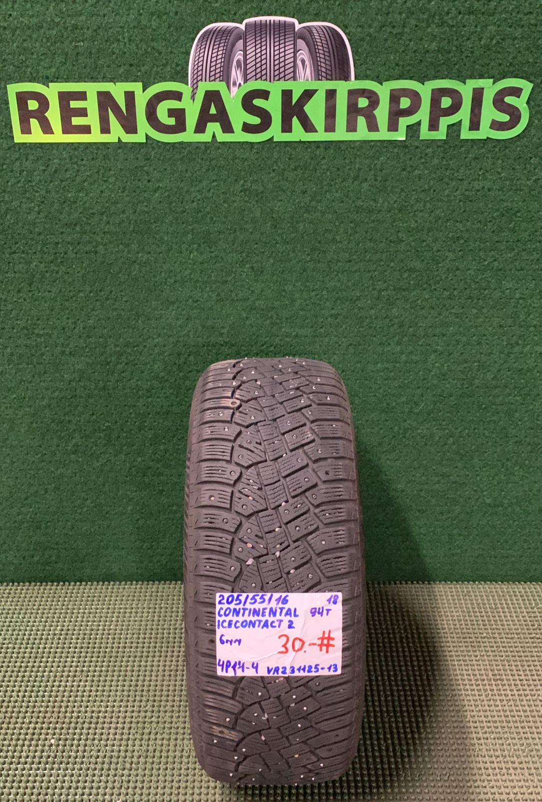 205/55R16 Continental IceContact 2 94T nasta 6mm # / 4P14-4
