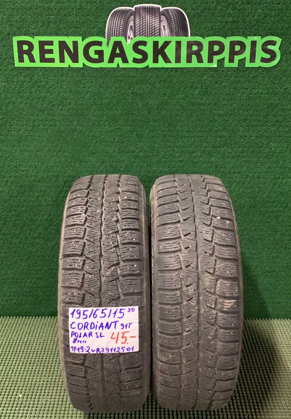 195/65R15 Cordiant Polar SL 91T kitka 8mm / 1P13-2