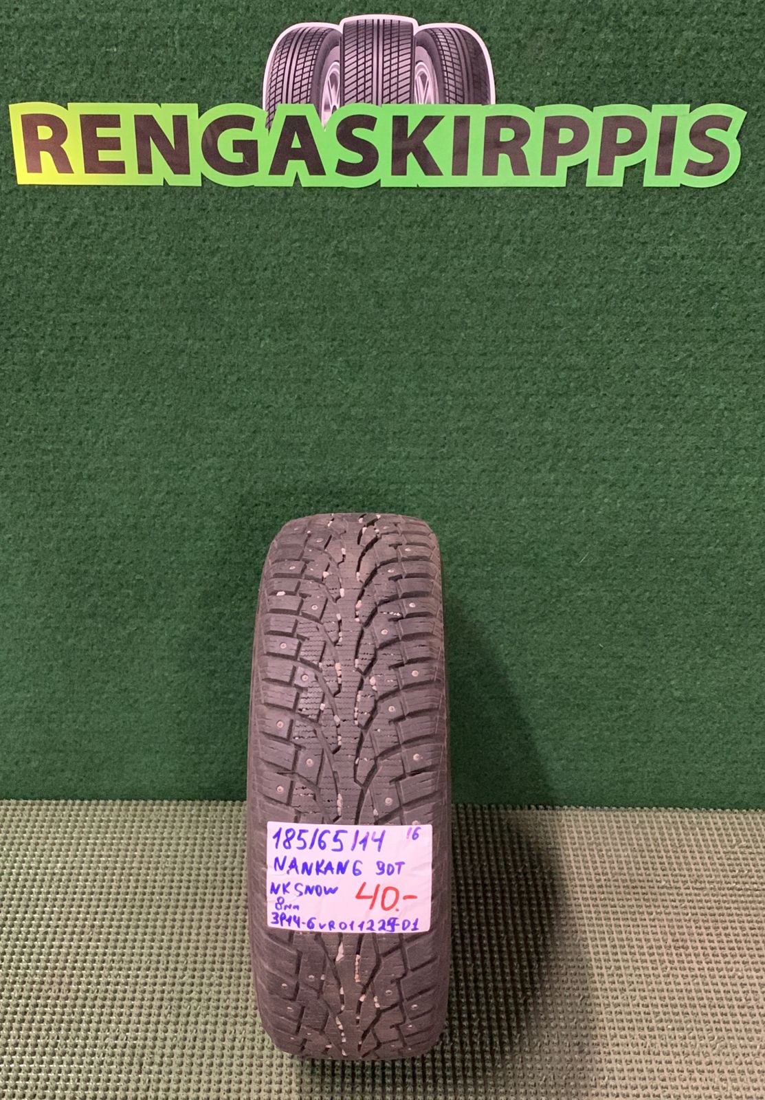 185/65R14 Nankang NK Snow 90T nasta 8mm / 3P14-6