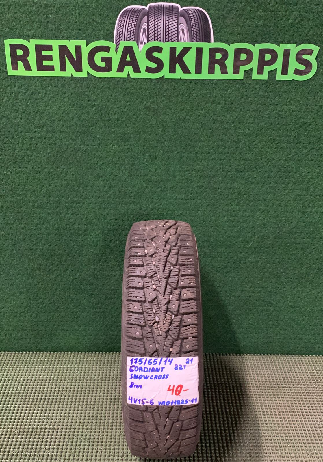 175/65R14 Cordiant Snow Cross 82T nasta 8mm / 4V15-6