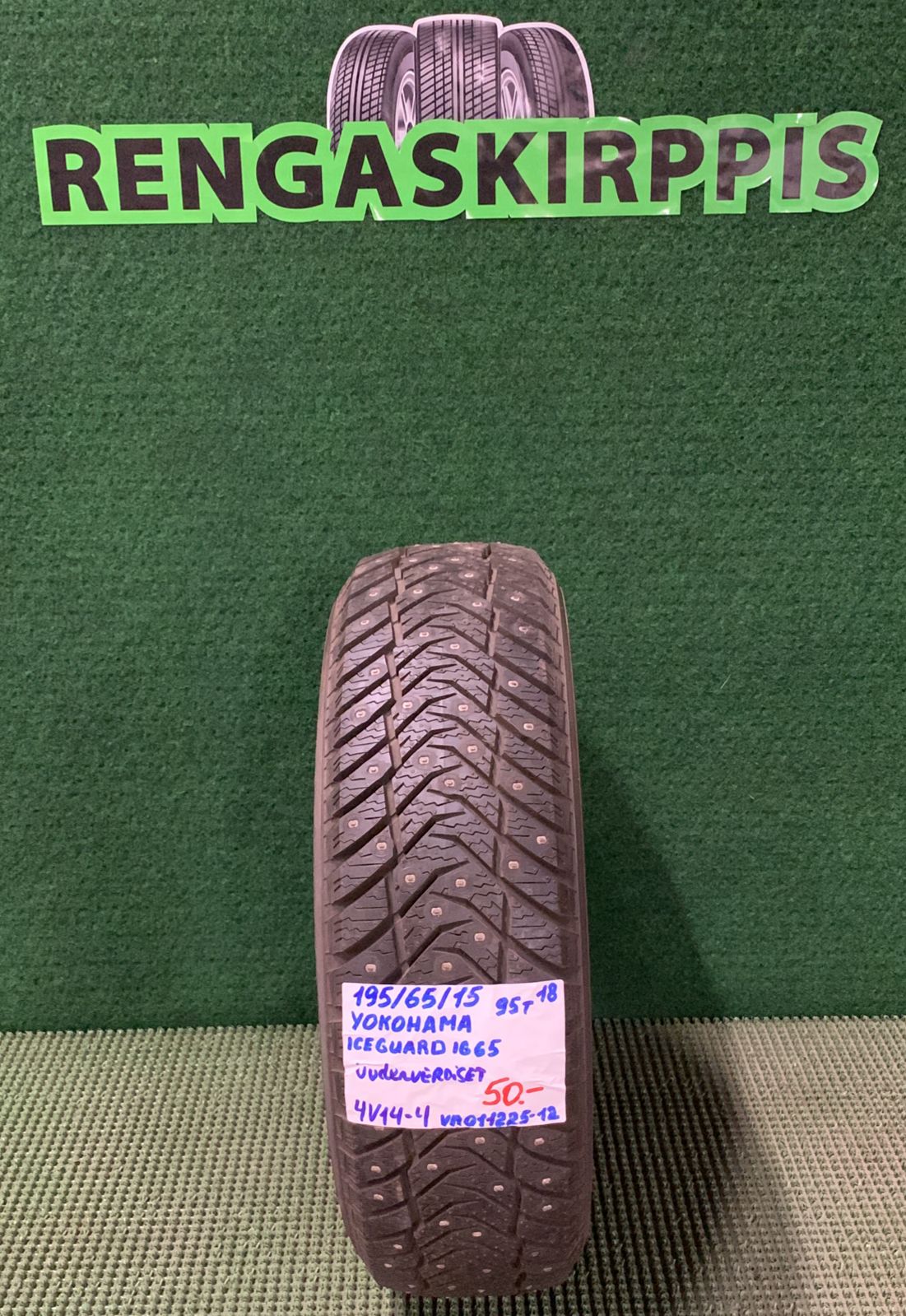 195/65R15 Yokohama IceGuard IG65 95T nasta uudenveroiset / 4V14-4