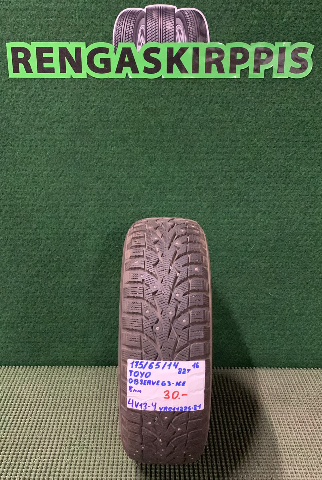 175/65R14 Toyo Observe G3 Ice 82T nasta 8mm / 4V13-4