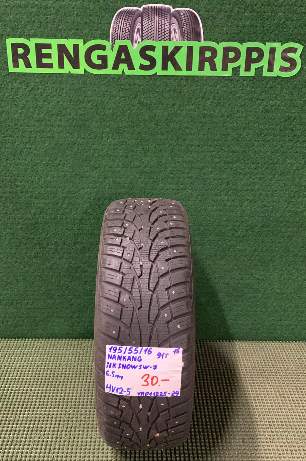 195/55R16 Nankang NK Snow SW7 91T nasta 6,5mm / 4V12-5