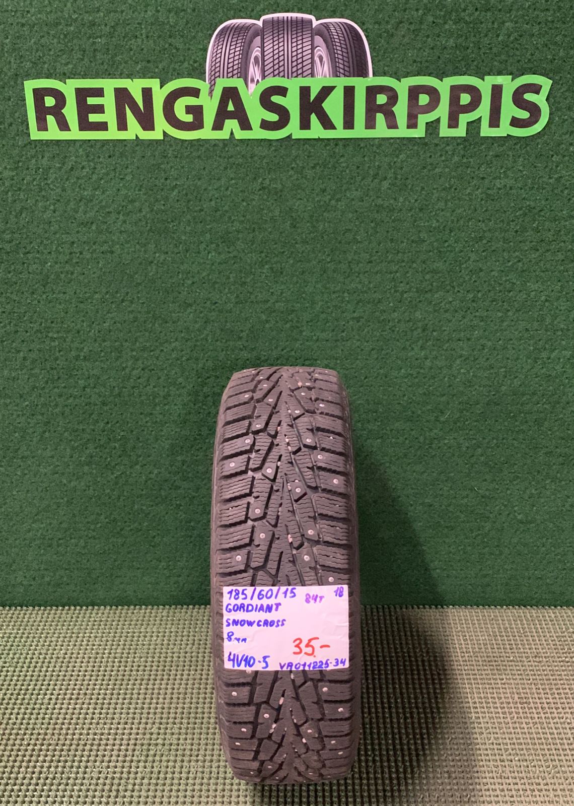 185/60R15 Cordiant SnowCross 84T nasta 8mm / 4V10-5