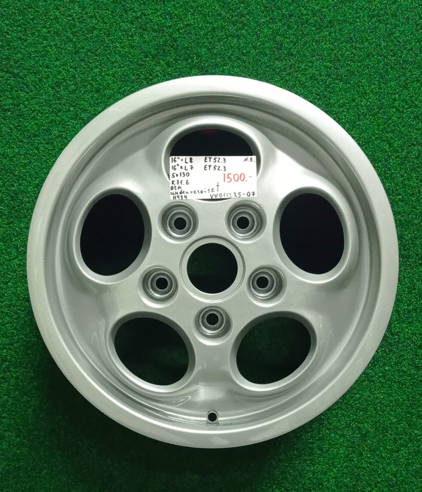 16" 5x130 ET52,3 KR71,6 L7"/L8" Oem Uudenveroiset / H434