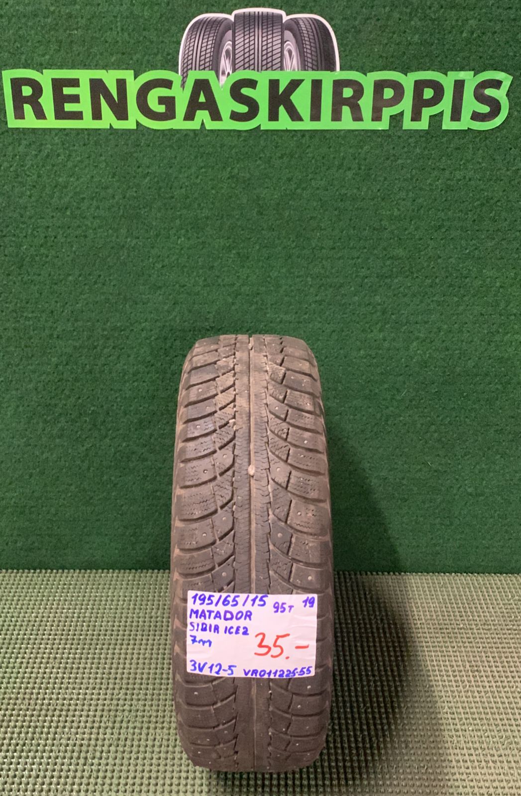 195/65R15 Matador Sibir Ice 2 95T nasta 7mm / 3V12-5