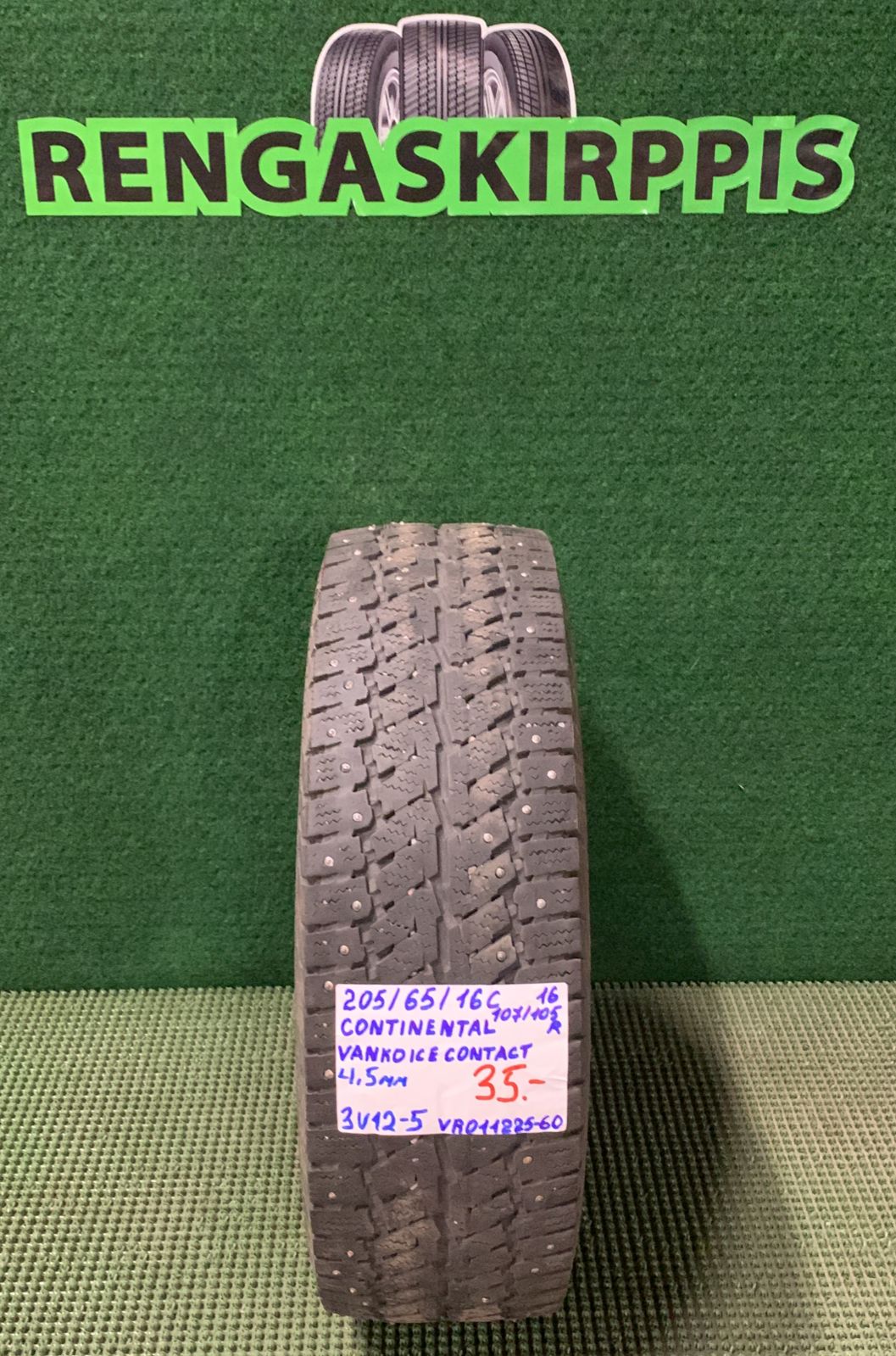 205/65R16C Continental VancoIceContact 107/105R nasta 4,5mm / 3V12-5