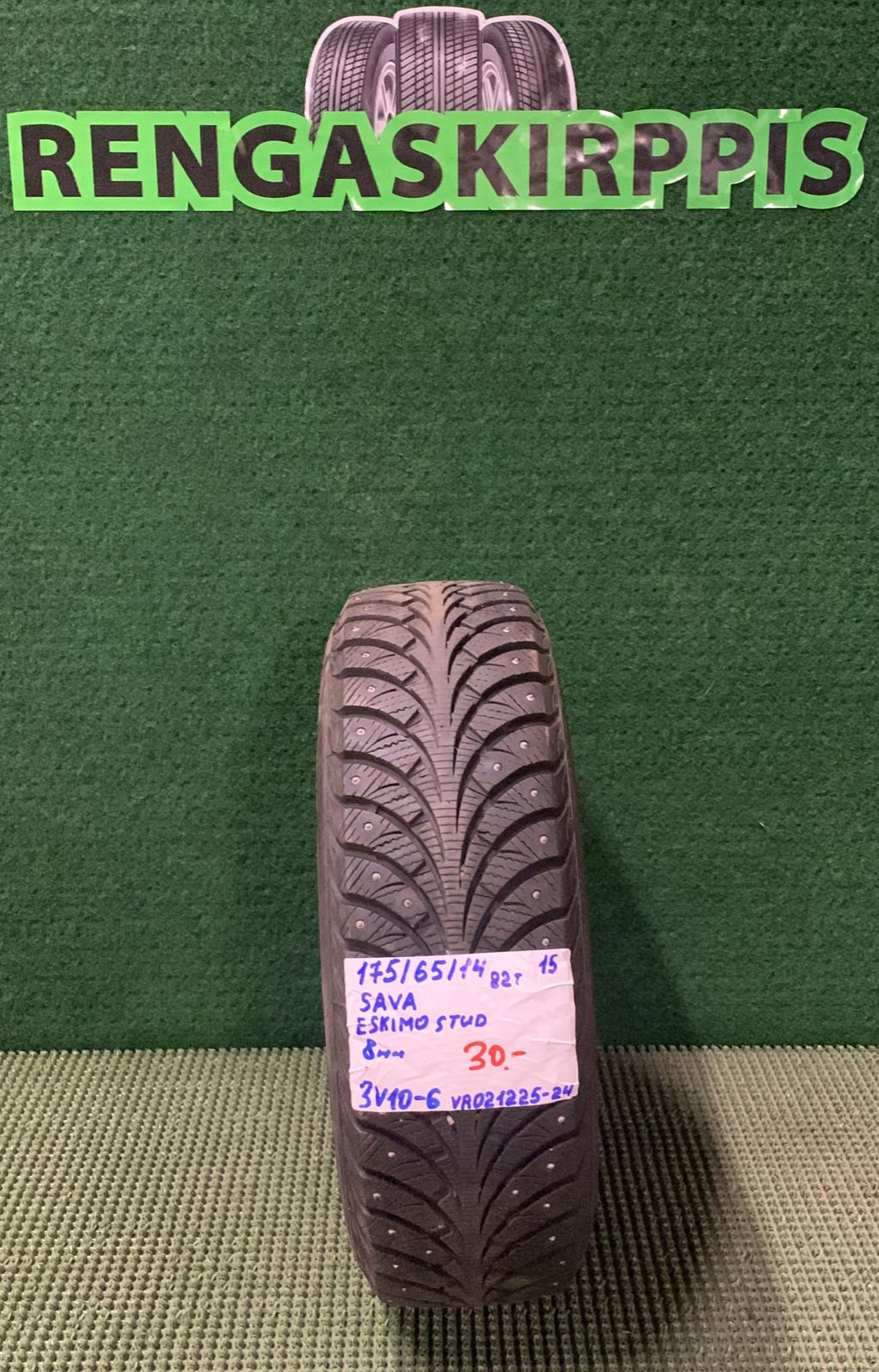 175/65R14 Sava Eskimo Stud 82T nasta 8mm / 3V10-6