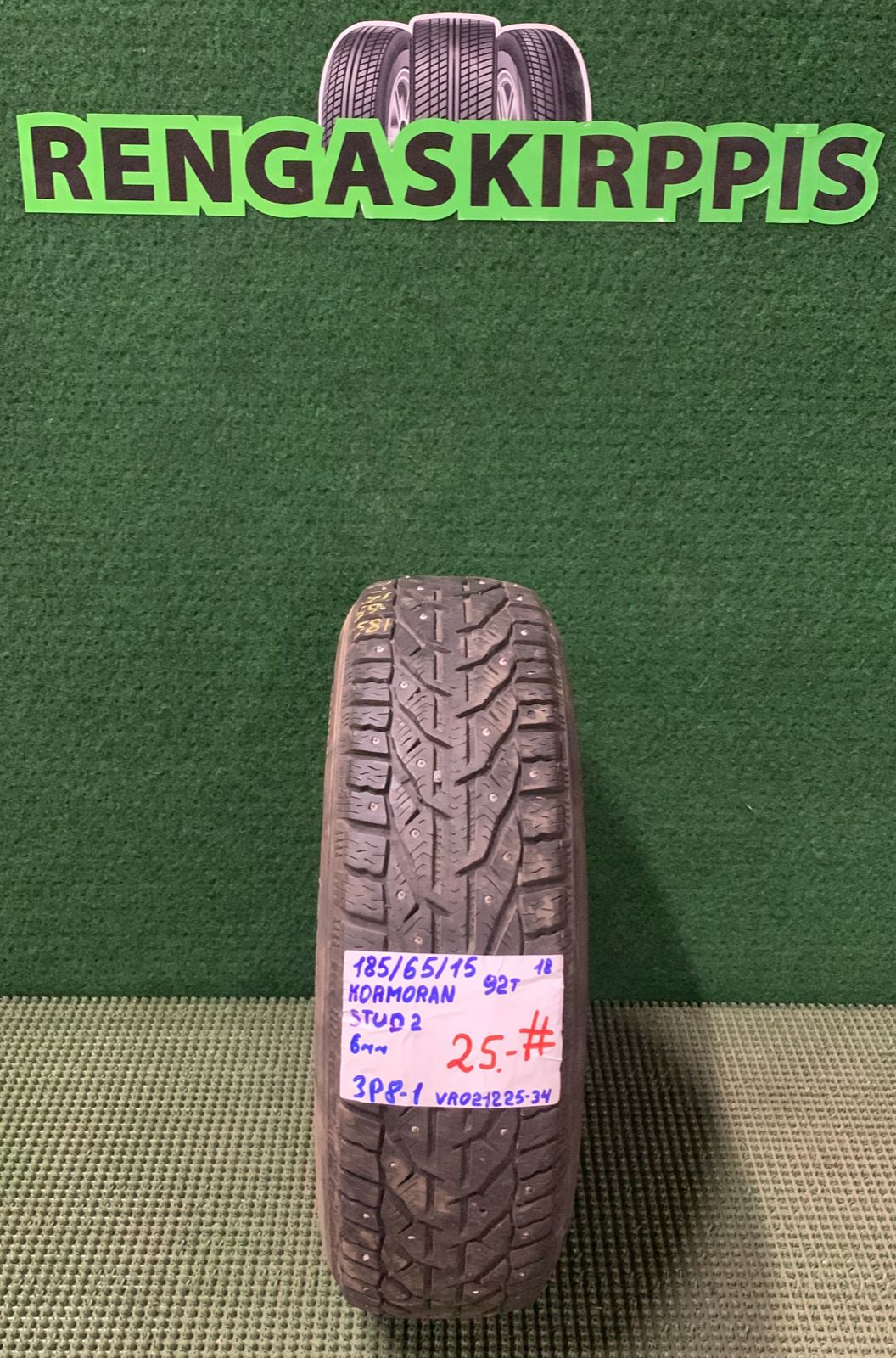 185/65R15 Kormoran Stud 2 92T nasta 6mm # / 3P8-1